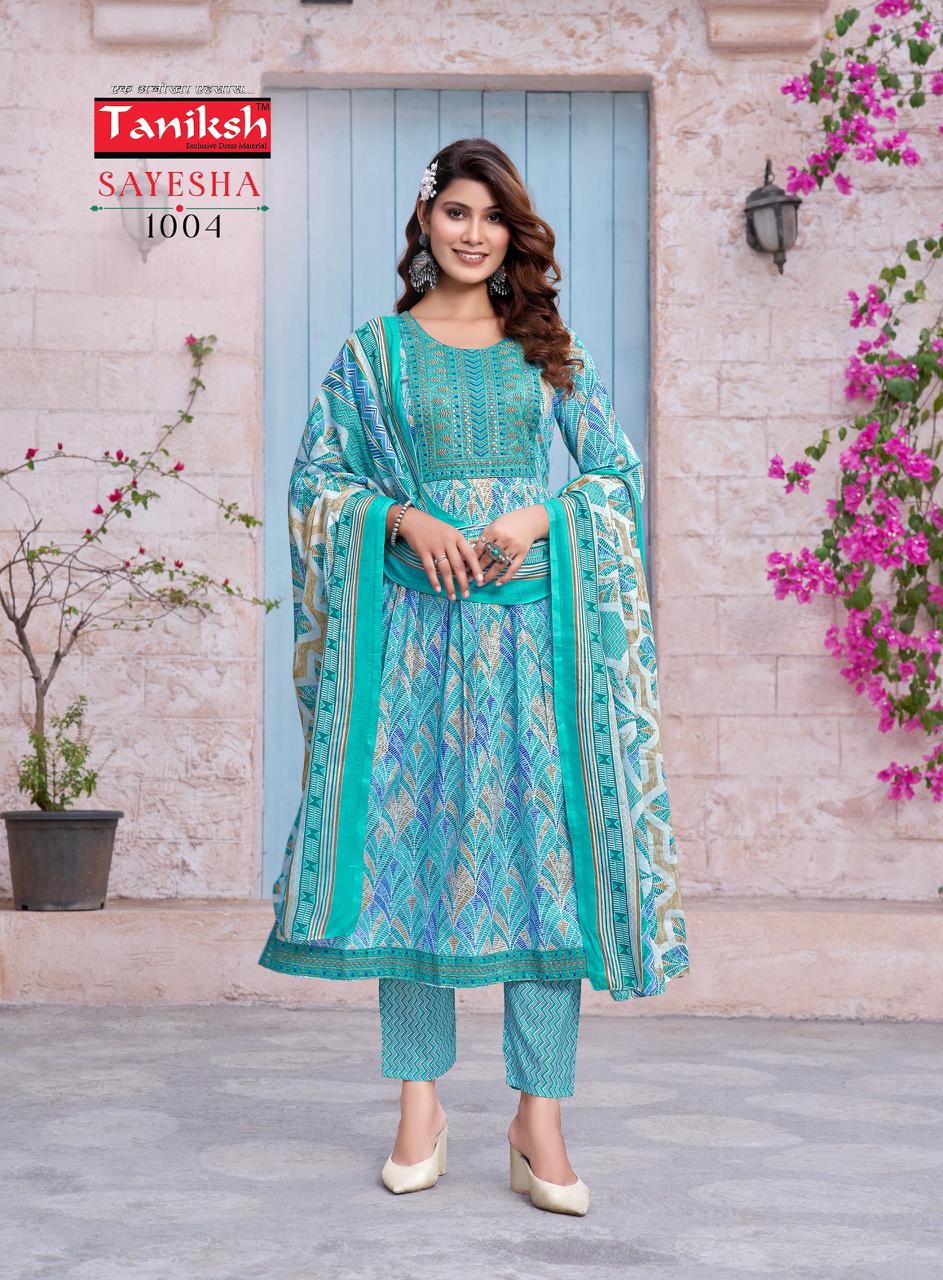 Sayesha Vol 1 By Taniksh Cambric Cotton Kurti With Bottom Dupatta Wholesale Market In Surat